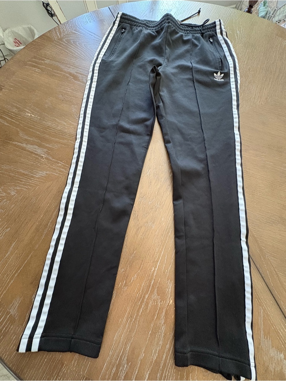adidas Black Joggers with White Triple Stripes -